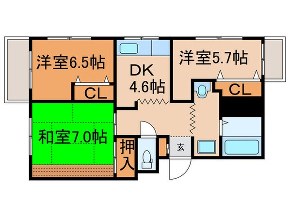 Ｋグレイスの物件間取画像